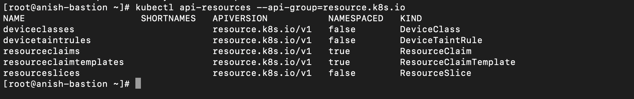 DRA API resources on v1.37